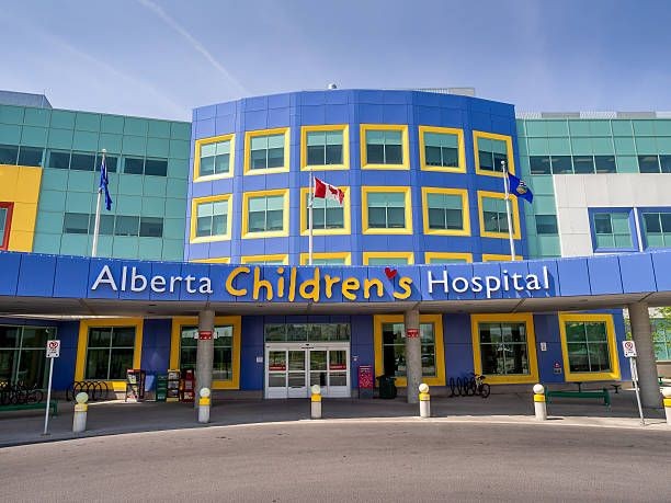 A front view of the Alberta Children's Hospital in Calgary.